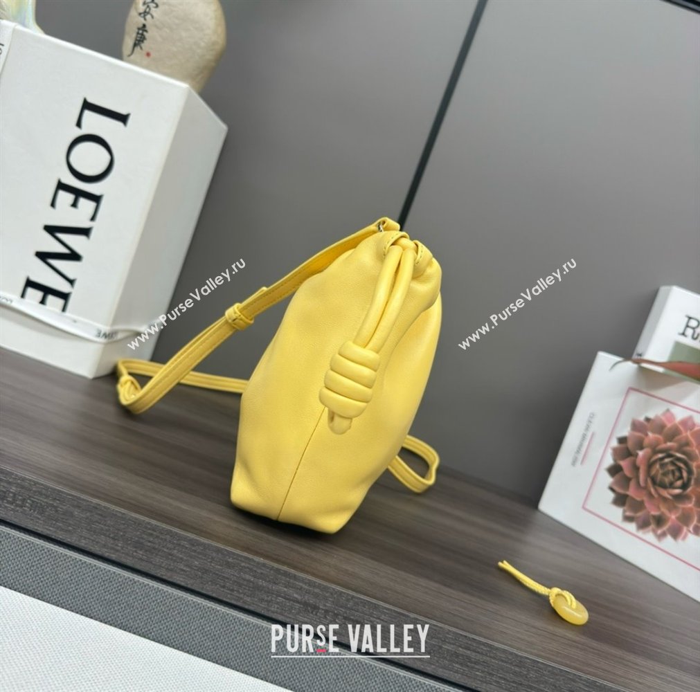 loewe Mini flamenco purse in mellow nappa lambskin 262333 yellow 2024 (yongsheng-240328-07)