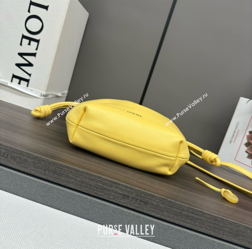 loewe Mini flamenco purse in mellow nappa lambskin 262333 yellow 2024 (yongsheng-240328-07)