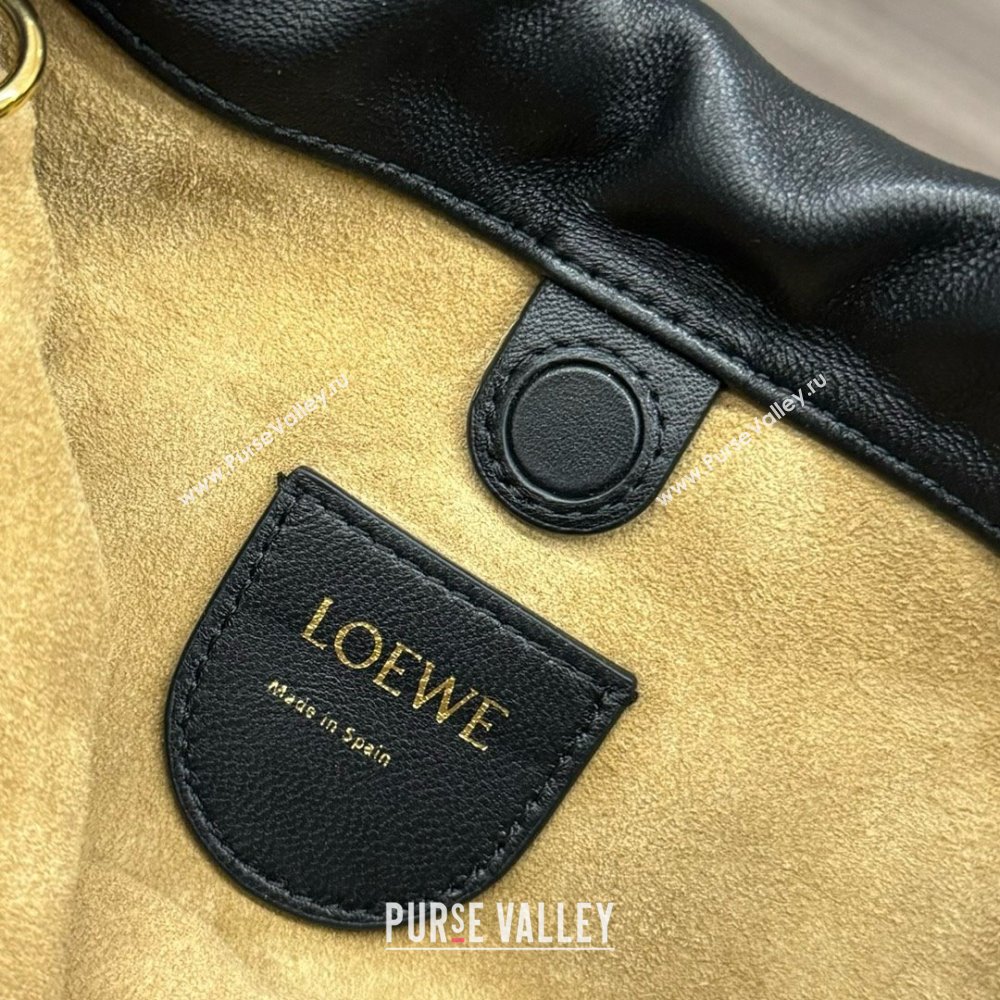 loewe Mini flamenco purse in mellow nappa lambskin 262333 black 2024 (yongsheng-240328-01)