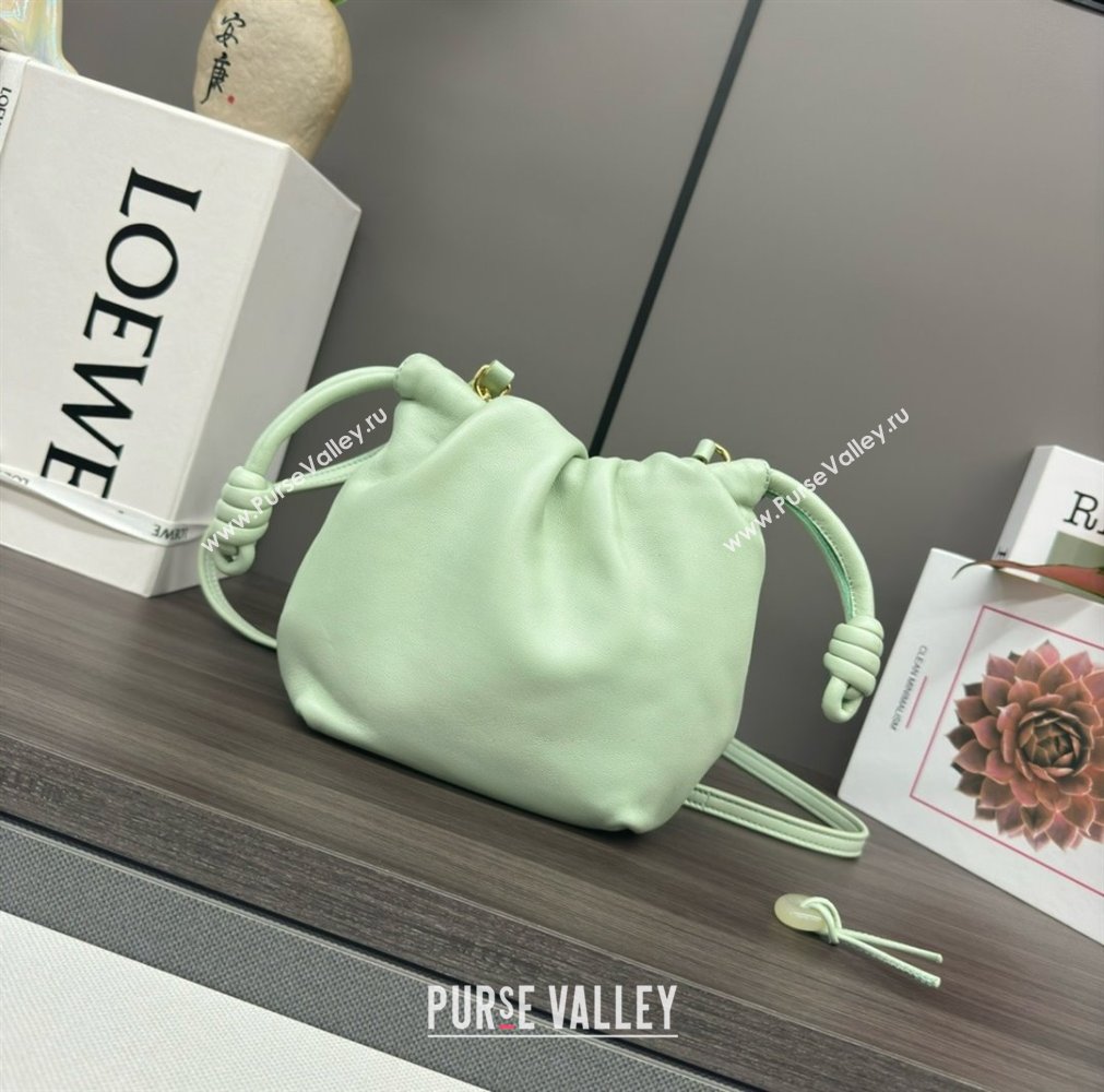 loewe Mini flamenco purse in mellow nappa lambskin 262333 mint green 2024 (yongsheng-240328-04)