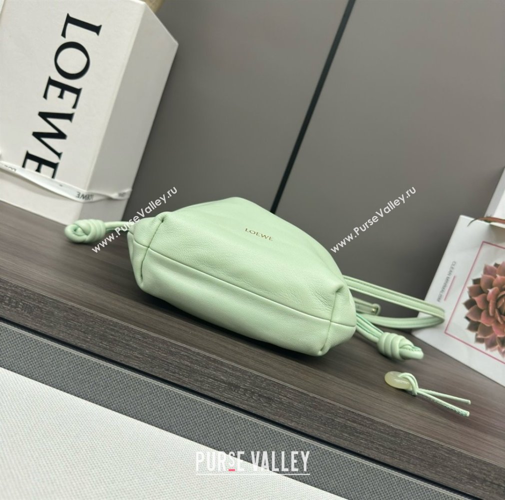 loewe Mini flamenco purse in mellow nappa lambskin 262333 mint green 2024 (yongsheng-240328-04)