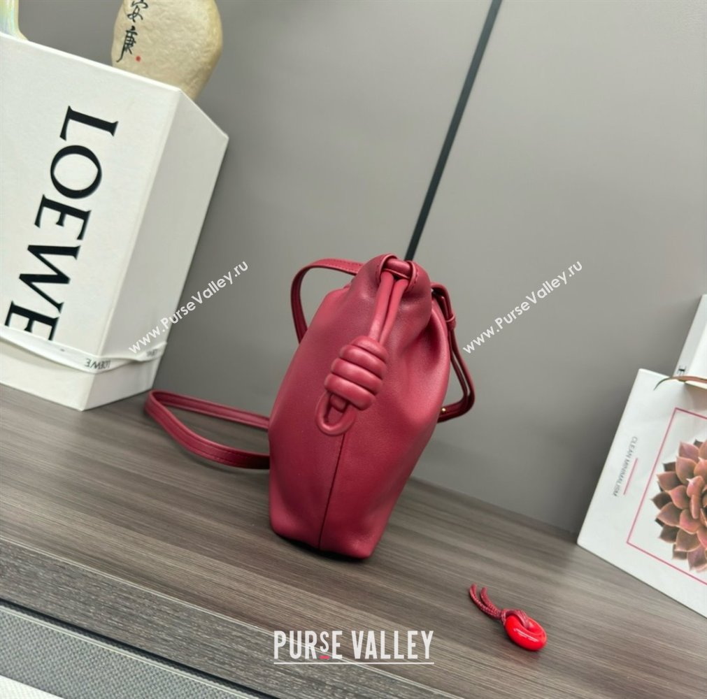 loewe Mini flamenco purse in mellow nappa lambskin 262333 red 2024 (yongsheng-240328-06)