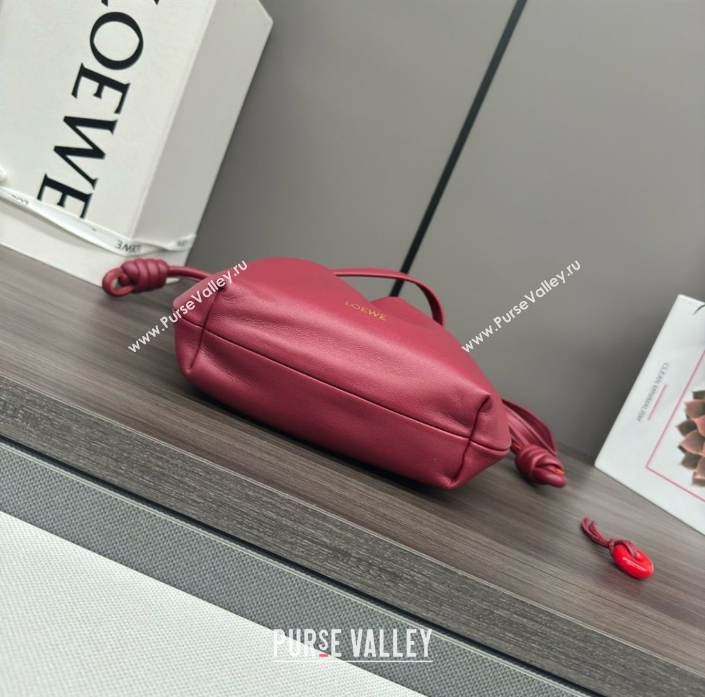 loewe Mini flamenco purse in mellow nappa lambskin 262333 red 2024 (yongsheng-240328-06)