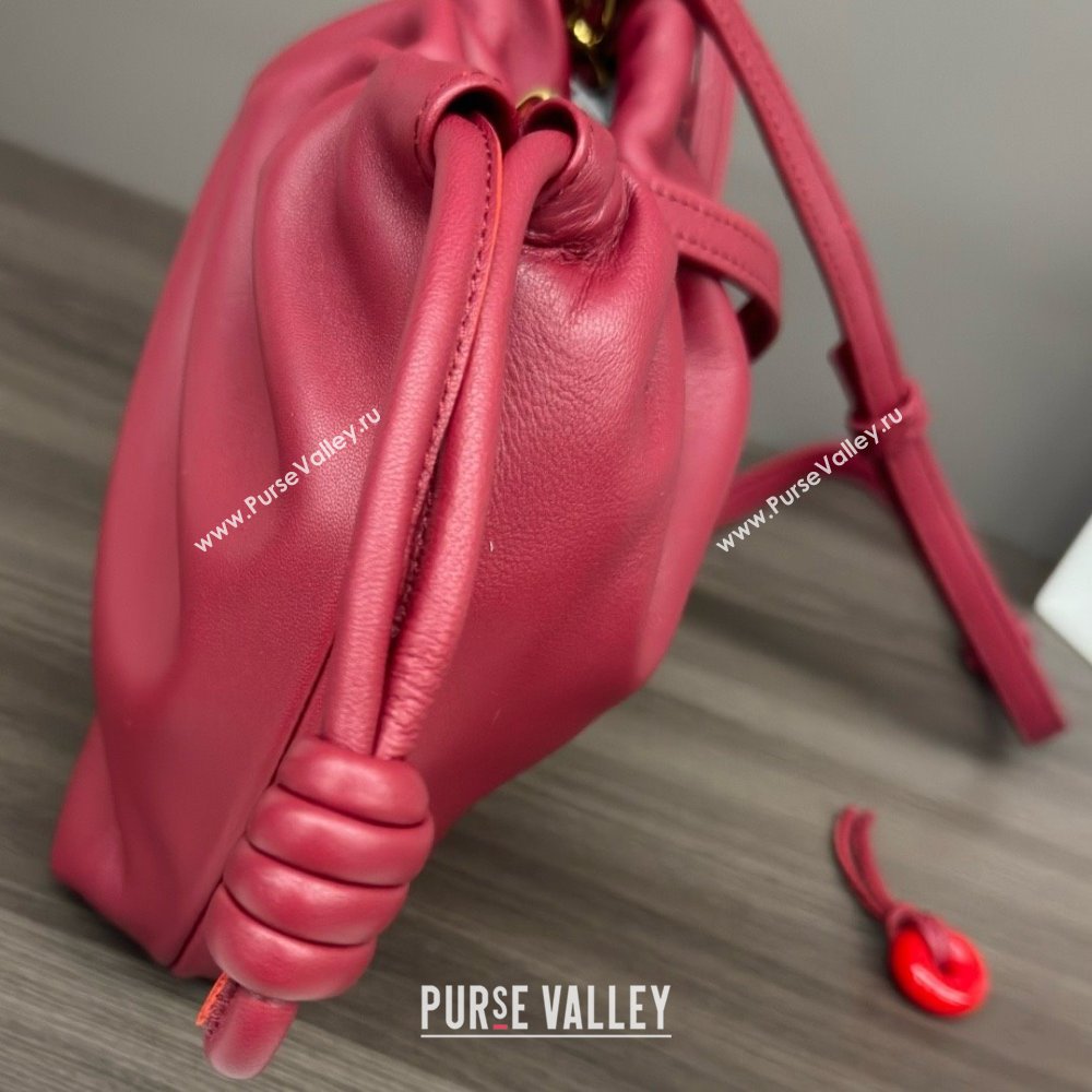 loewe Mini flamenco purse in mellow nappa lambskin 262333 red 2024 (yongsheng-240328-06)