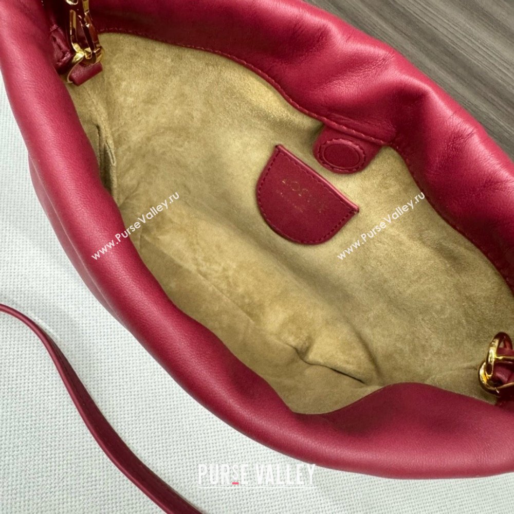 loewe Mini flamenco purse in mellow nappa lambskin 262333 red 2024 (yongsheng-240328-06)