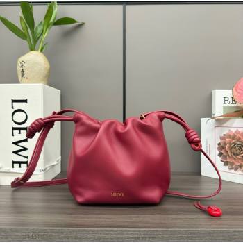 loewe Mini flamenco purse in mellow nappa lambskin 262333 red 2024 (yongsheng-240328-06)