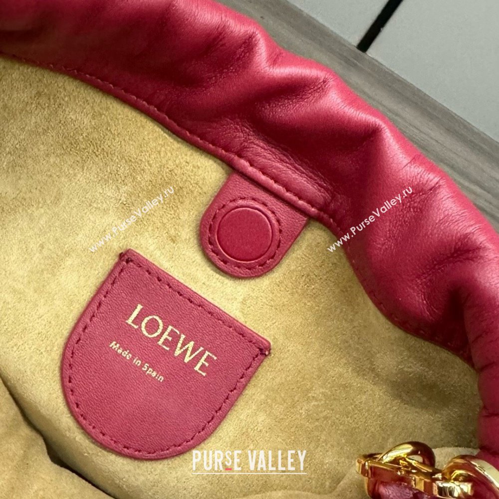 loewe Mini flamenco purse in mellow nappa lambskin 262333 red 2024 (yongsheng-240328-06)