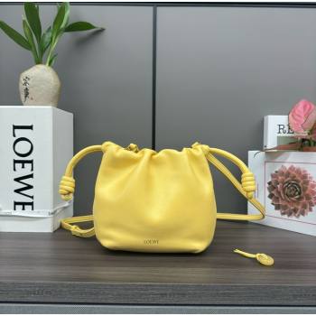 loewe Mini flamenco purse in mellow nappa lambskin 262333 yellow 2024 (yongsheng-240328-07)