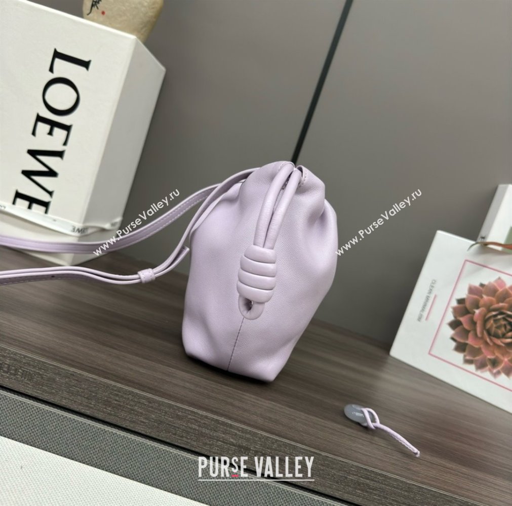 loewe Mini flamenco purse in mellow nappa lambskin 262333 purple 2024 (yongsheng-240328-02)