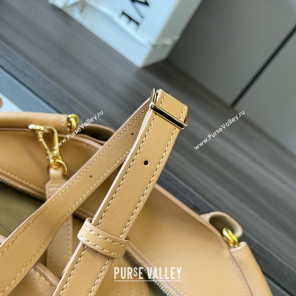 LOEWE Small Paseo bag in shiny nappa calfskin with chain warm desert 2024 (yongsheng-240329-16)