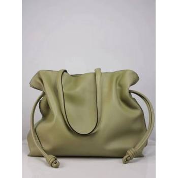 loewe large Flamenco clutch in nappa calfskin Clay Green 2024 (yongsheng-240328-12)