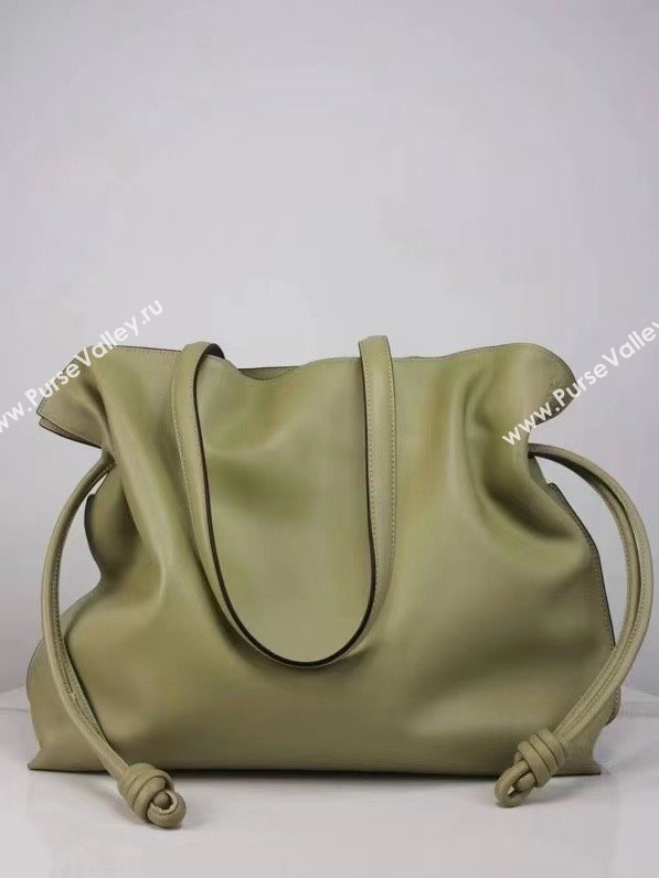 loewe large Flamenco clutch in nappa calfskin Clay Green 2024 (yongsheng-240328-12)