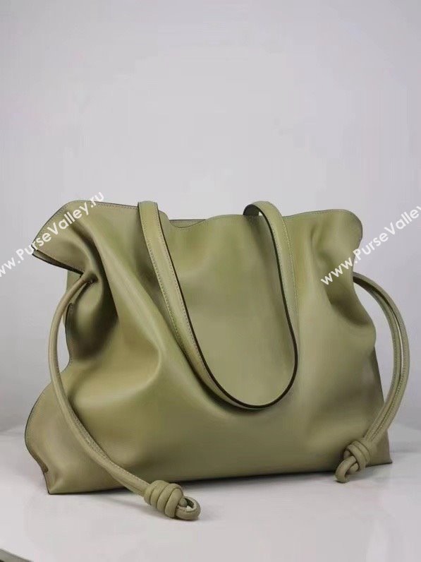 loewe large Flamenco clutch in nappa calfskin Clay Green 2024 (yongsheng-240328-12)