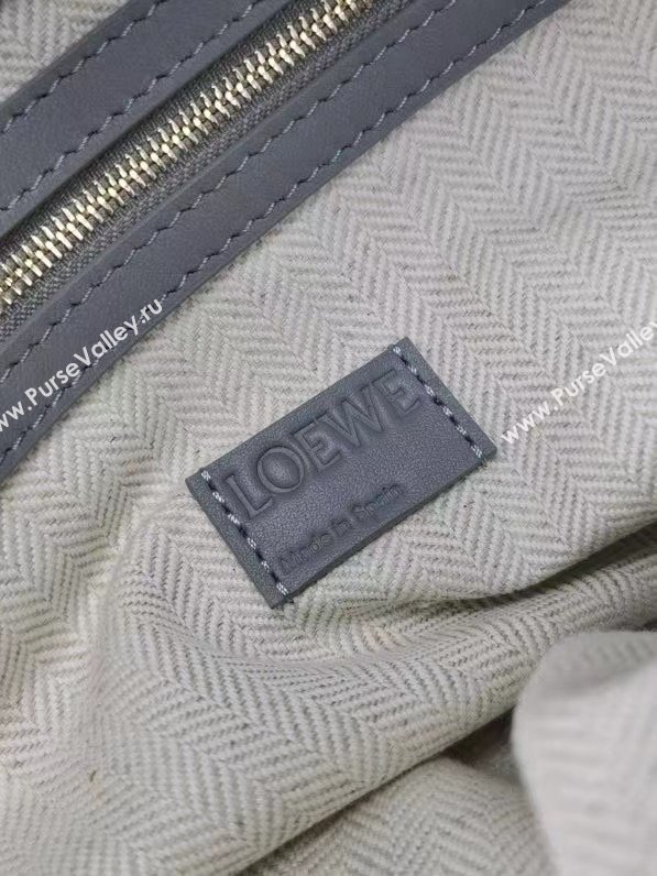 loewe large Flamenco clutch in nappa calfskin pearl gray 2024 (nana-240328-04)