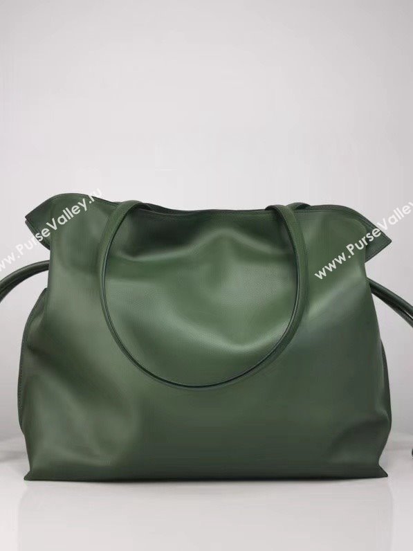 loewe large Flamenco clutch in nappa calfskin dark green 2024 (nana-240328-06)