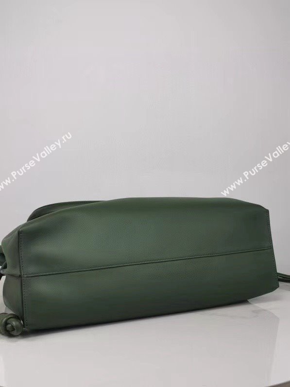 loewe large Flamenco clutch in nappa calfskin dark green 2024 (nana-240328-06)