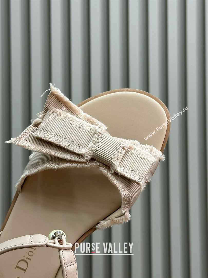 Dior Nude Calfskin and Fringed Grosgrain Adiorable Sandal 2024 (MODENG-240424-22)