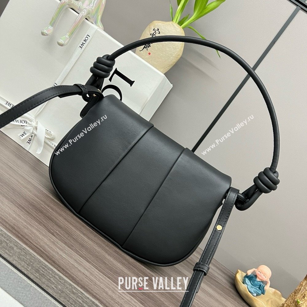 LOEWE Paseo satchel in shiny nappa calfskin black 2024 (yongsheng-240329-02)