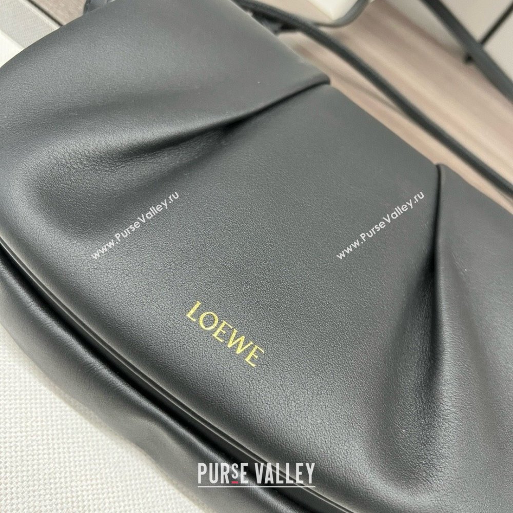 LOEWE Paseo satchel in shiny nappa calfskin black 2024 (yongsheng-240329-02)