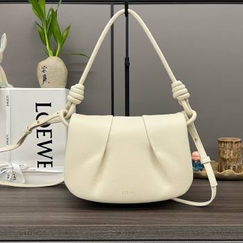 LOEWE Paseo satchel in shiny nappa calfskin white 2024 (yongsheng-240329-04)