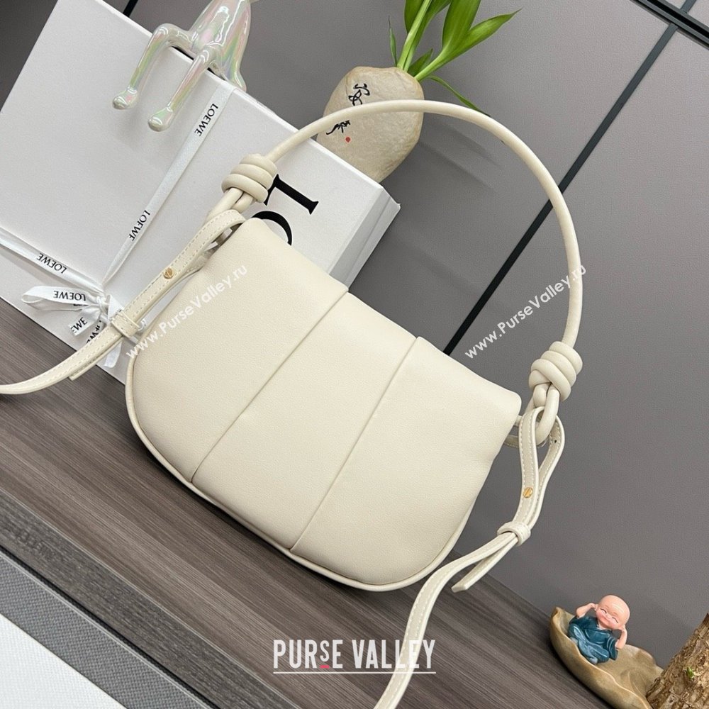 LOEWE Paseo satchel in shiny nappa calfskin white 2024 (yongsheng-240329-04)