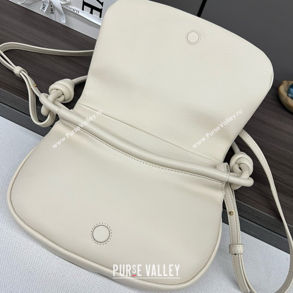 LOEWE Paseo satchel in shiny nappa calfskin white 2024 (yongsheng-240329-04)