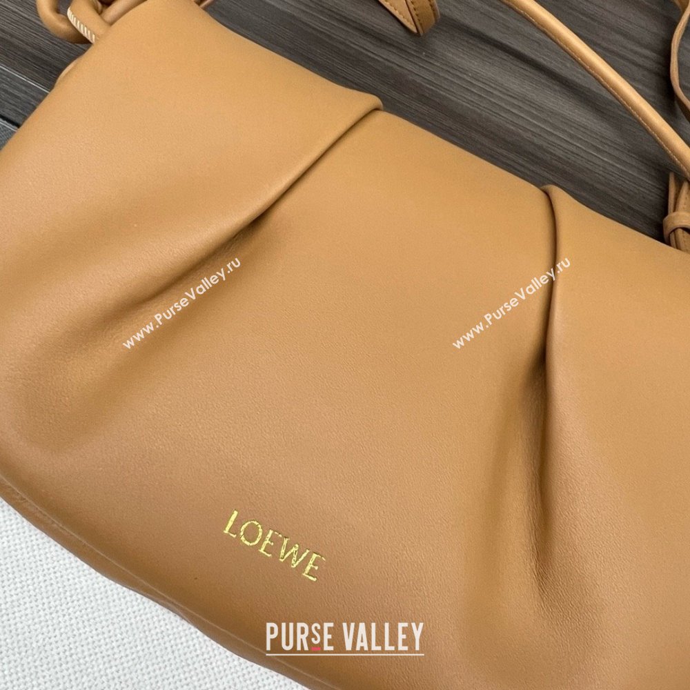 LOEWE Paseo satchel in shiny nappa calfskin Warm Desert 2024 (yongsheng-240329-05)