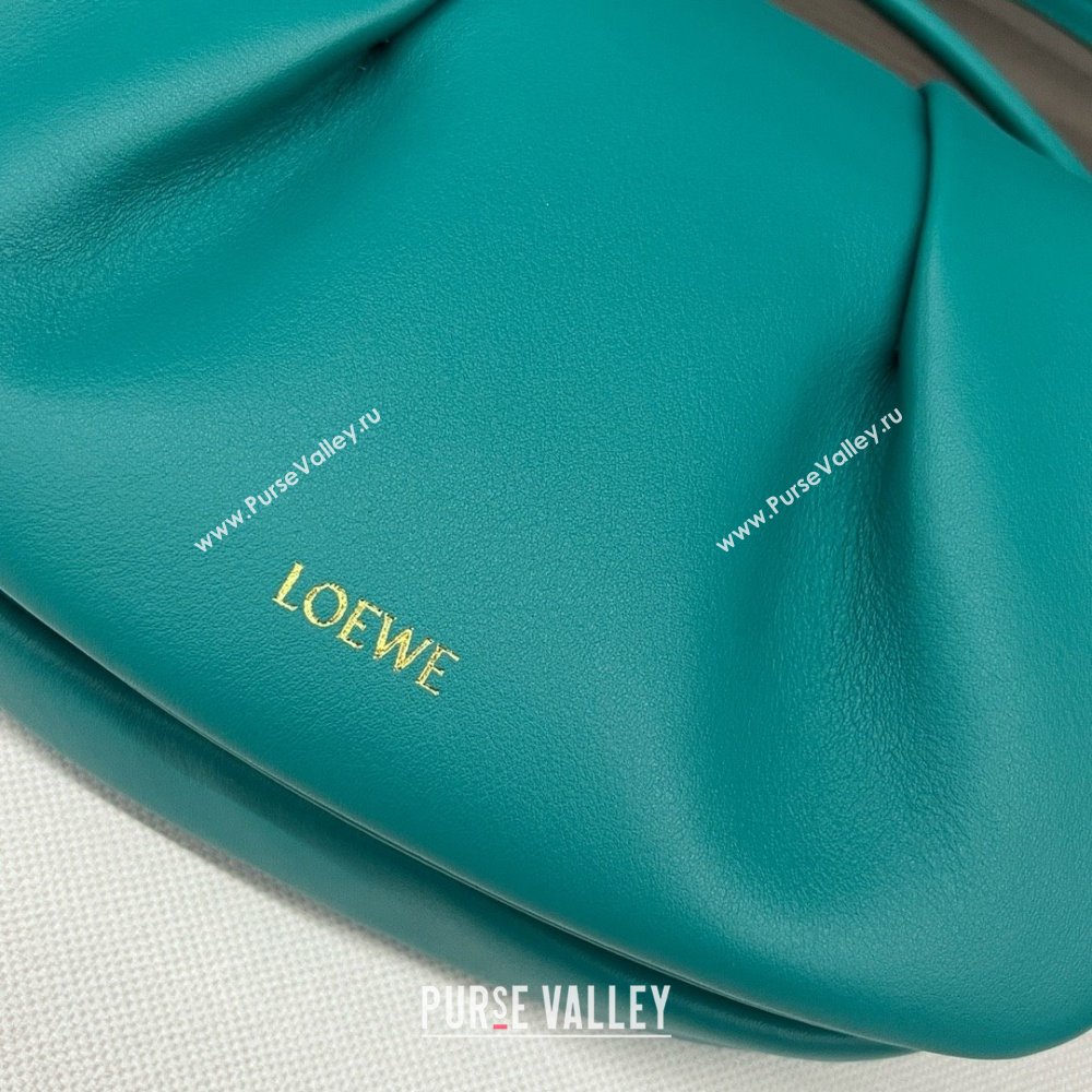 LOEWE Paseo satchel in shiny nappa calfskin emerald green 2024 (yongsheng-240329-01)