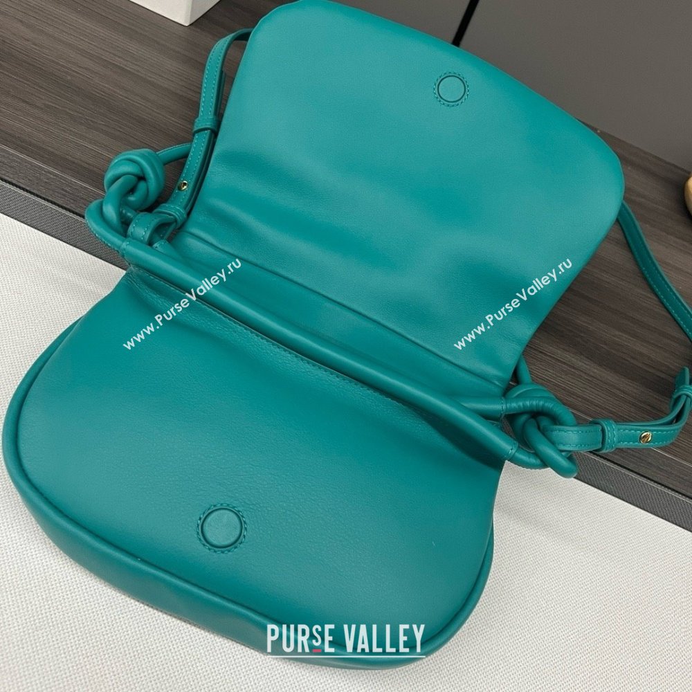 LOEWE Paseo satchel in shiny nappa calfskin emerald green 2024 (yongsheng-240329-01)