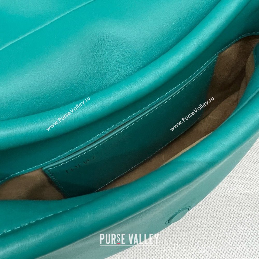 LOEWE Paseo satchel in shiny nappa calfskin emerald green 2024 (yongsheng-240329-01)