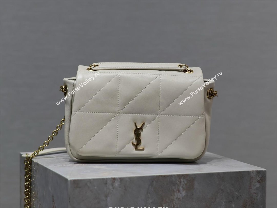 Saint Laurent jamie 4.3 small Bag in lambskin 763475 white(original quality) (bige-240425-01)