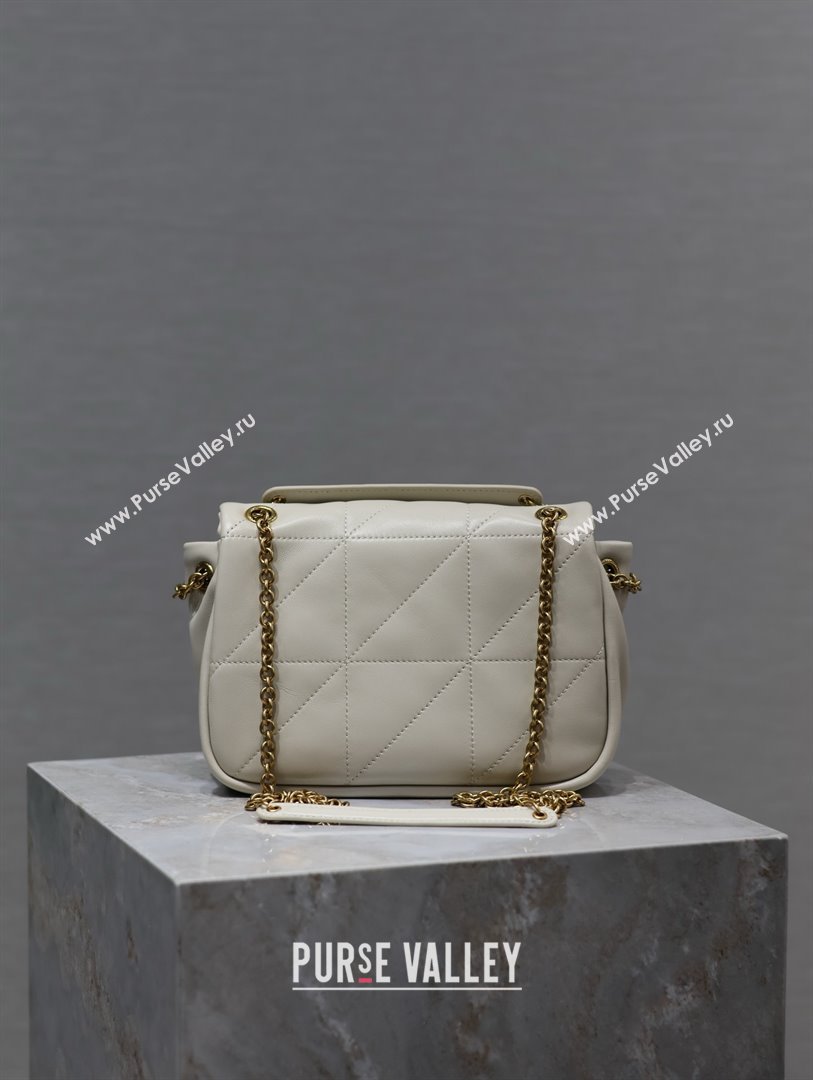 Saint Laurent jamie 4.3 small Bag in lambskin 763475 white(original quality) (bige-240425-01)