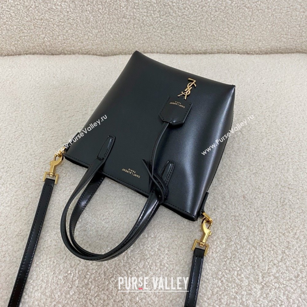 Saint Laurent mini toy shopping saint laurent in box leather black(original quality) (bige-240426-06)