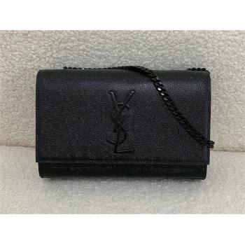 Saint Laurent kate small in grain de poudre embossed leather so black 2024(original quality) (bige-240426-07)