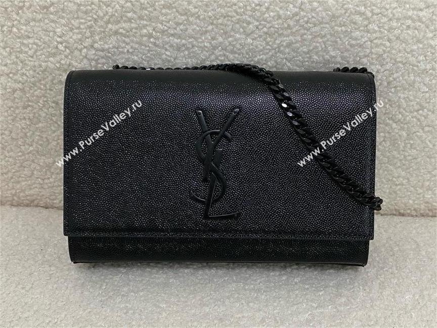 Saint Laurent kate small in grain de poudre embossed leather so black 2024(original quality) (bige-240426-07)