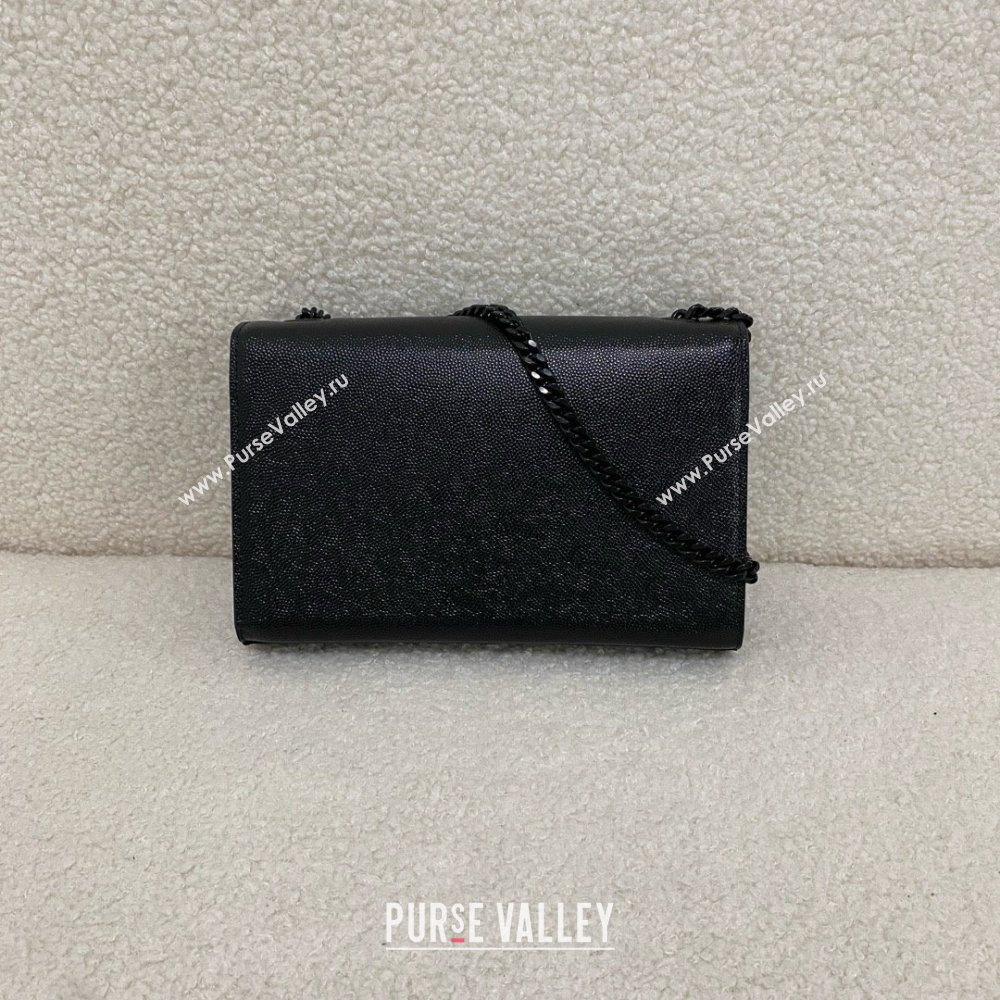 Saint Laurent kate small in grain de poudre embossed leather so black 2024(original quality) (bige-240426-07)