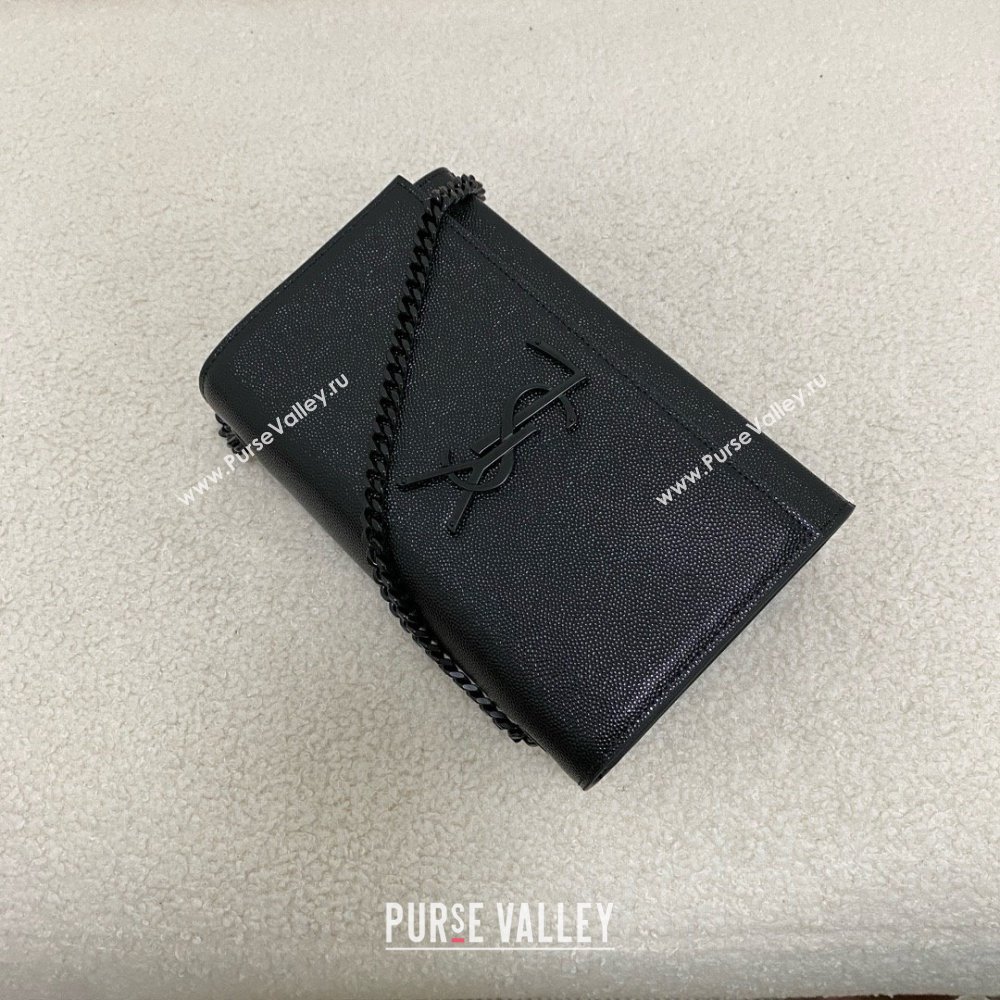 Saint Laurent kate small in grain de poudre embossed leather so black 2024(original quality) (bige-240426-07)