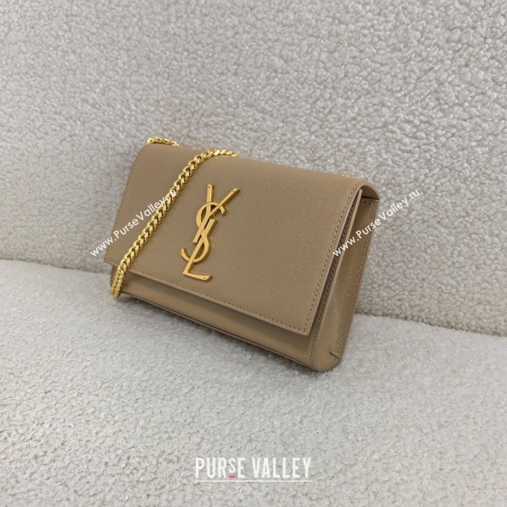 Saint Laurent kate small in grain de poudre embossed leather beige 2024(original quality) (bige-240426-10)