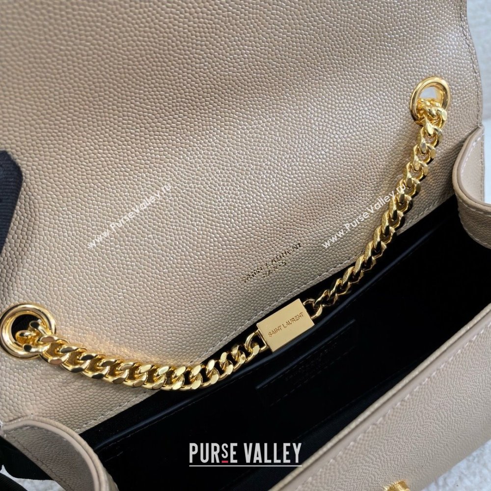 Saint Laurent kate small in grain de poudre embossed leather beige 2024(original quality) (bige-240426-10)