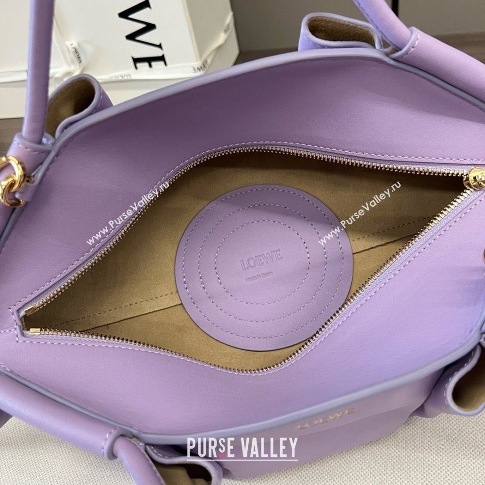 LOEWE Small Paseo bag in shiny nappa calfskin purple 2024 (yongsheng-240329-08)