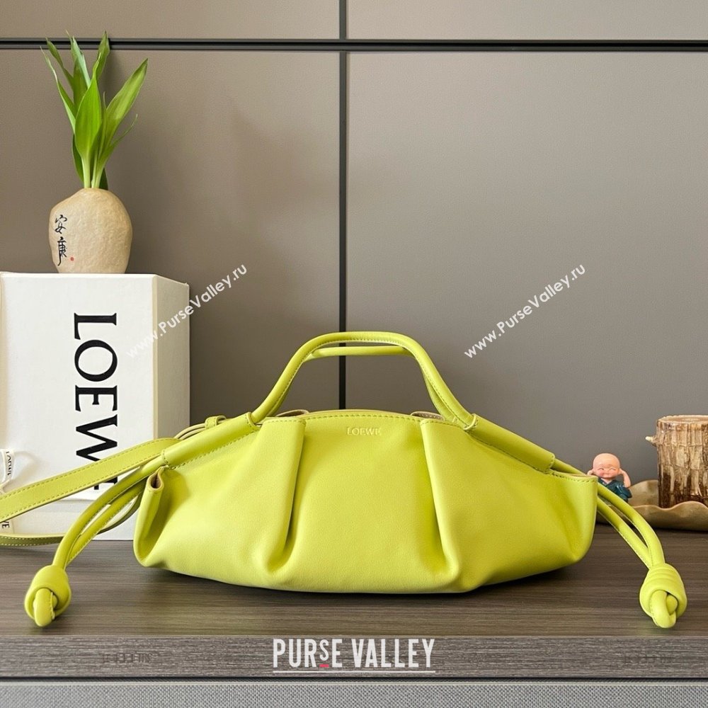 LOEWE Small Paseo bag in shiny nappa calfskin lemon yellow 2024 (yongsheng-240329-09)