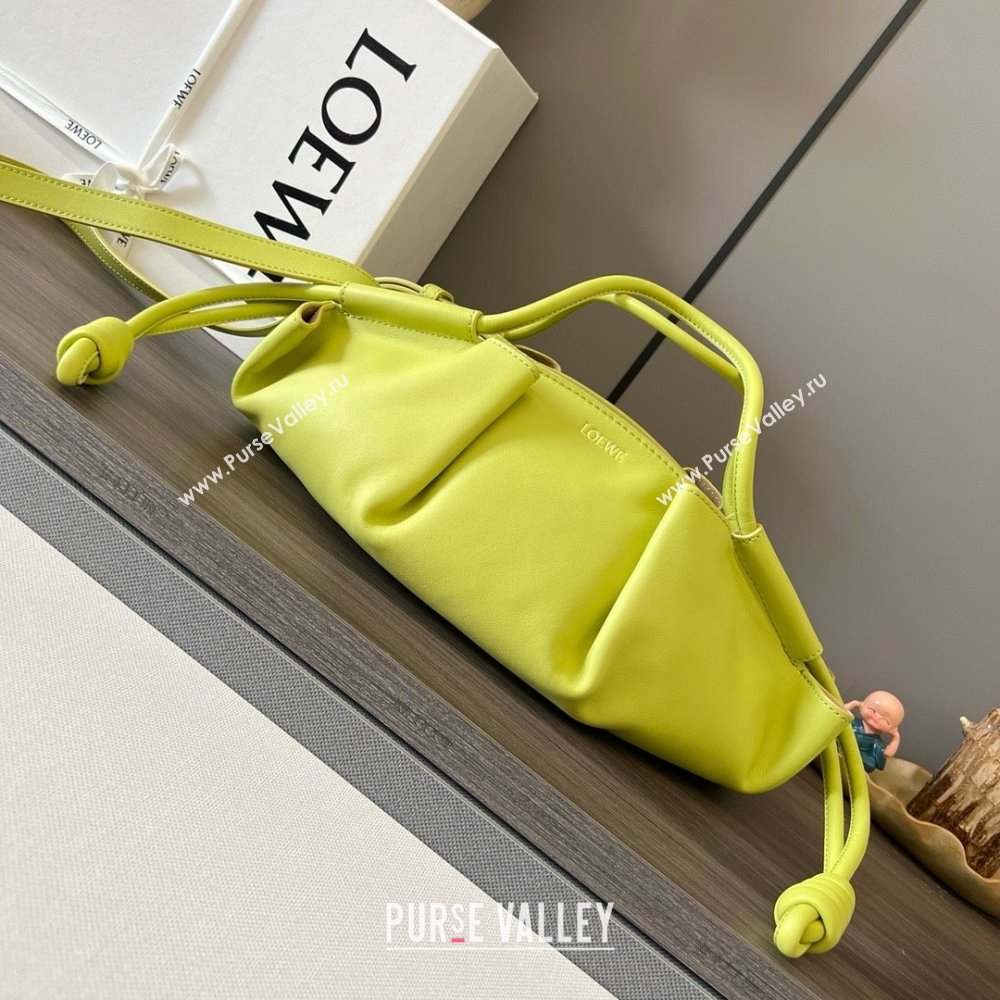 LOEWE Small Paseo bag in shiny nappa calfskin lemon yellow 2024 (yongsheng-240329-09)