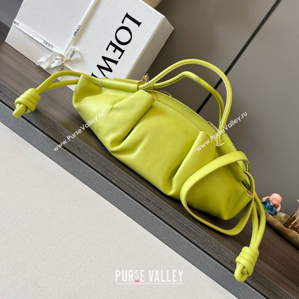 LOEWE Small Paseo bag in shiny nappa calfskin lemon yellow 2024 (yongsheng-240329-09)