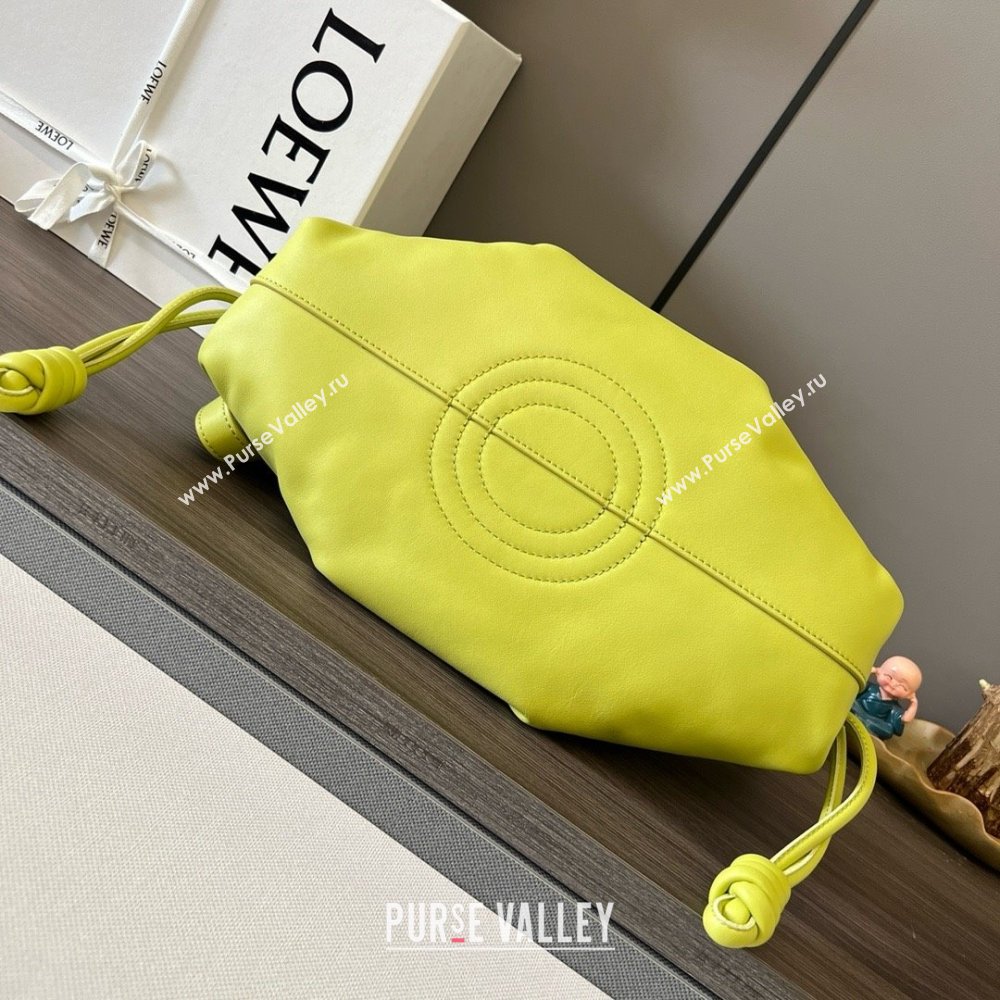 LOEWE Small Paseo bag in shiny nappa calfskin lemon yellow 2024 (yongsheng-240329-09)