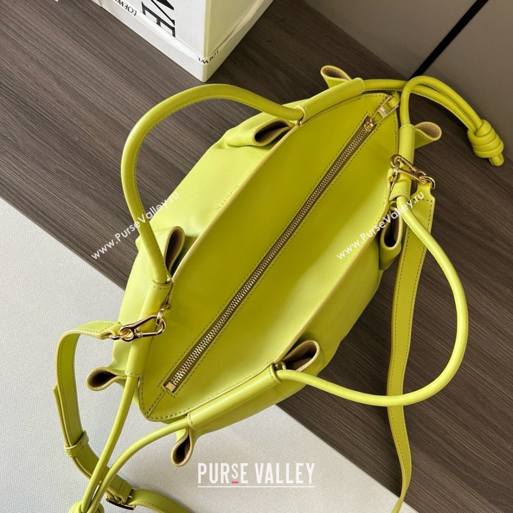 LOEWE Small Paseo bag in shiny nappa calfskin lemon yellow 2024 (yongsheng-240329-09)