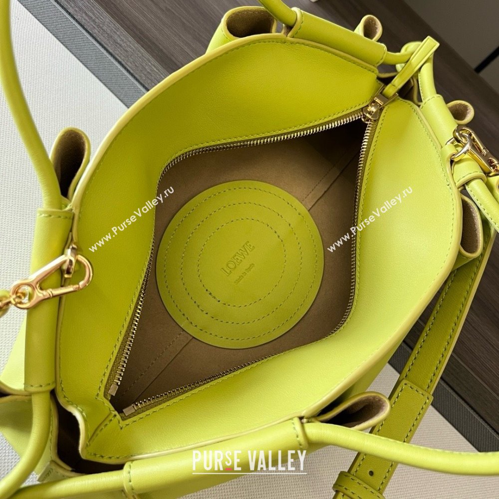 LOEWE Small Paseo bag in shiny nappa calfskin lemon yellow 2024 (yongsheng-240329-09)