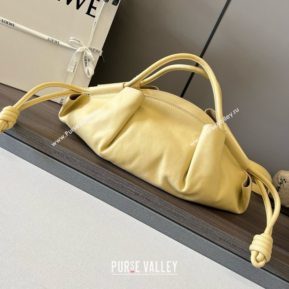 LOEWE Paseo bag in shiny nappa calfskin 062240 dark butter 2024 (yongsheng-240329-10)