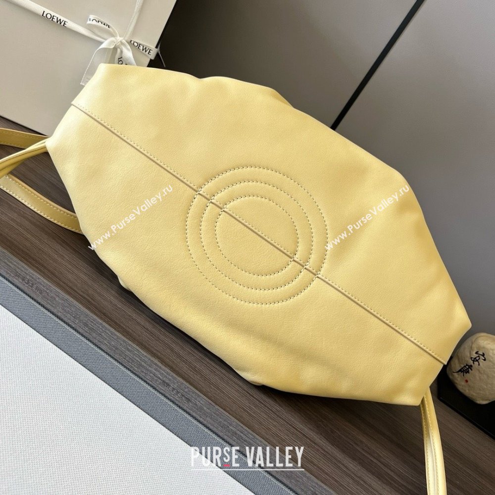 LOEWE Paseo bag in shiny nappa calfskin 062240 dark butter 2024 (yongsheng-240329-10)