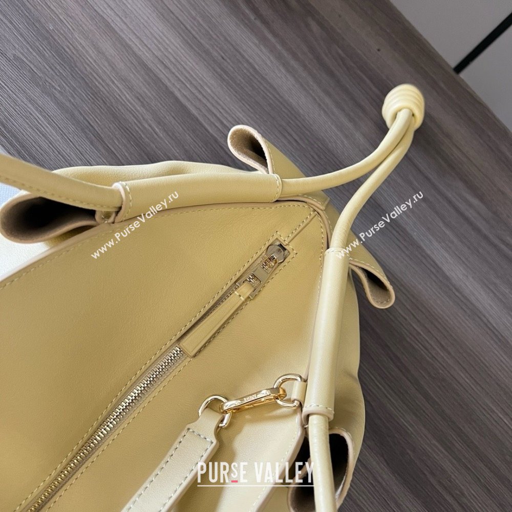 LOEWE Paseo bag in shiny nappa calfskin 062240 dark butter 2024 (yongsheng-240329-10)