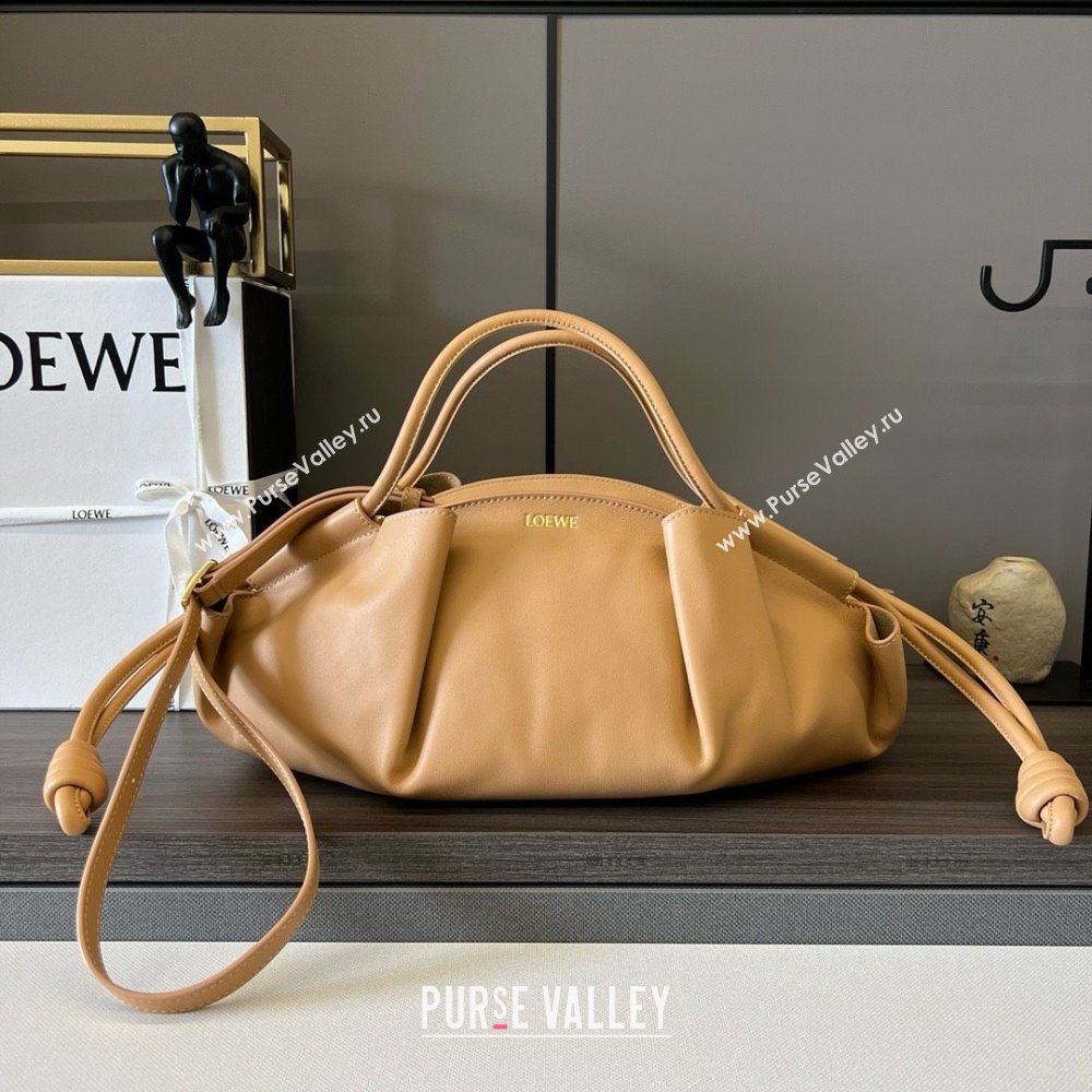 LOEWE Paseo bag in shiny nappa calfskin 062240 warm desert 2024 (yongsheng-240329-11)